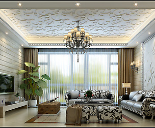 fashion simple European living room 1732