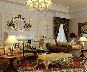 Retro European living room 1717
