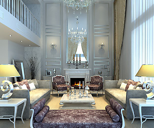 ble - style high - end European living room 1720