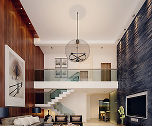 Duplex style simple living room 1812