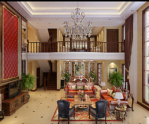 Duplex stylish European living room 5142