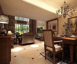 Luxurious retro duplex European living room 5118