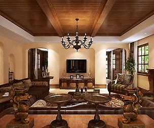 Deluxe Retro European Style Living Room 5116
