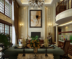 Retro European Style Living Room Restaurant 1801