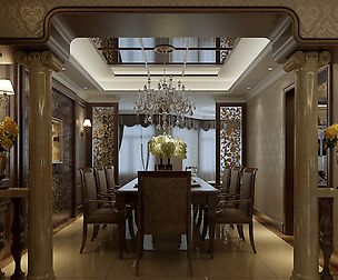 l European Style Living Room Restaurant Corridor