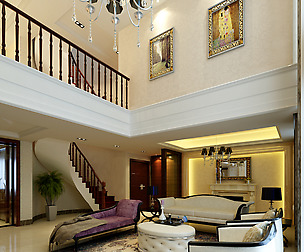 Luxury duplex European living room 1743