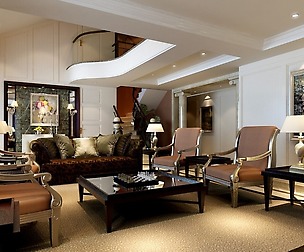 Luxury duplex European living room 1745