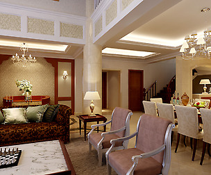 Luxury Duplex European Living Room 1747