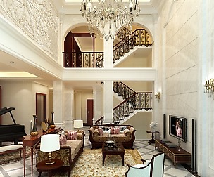 Luxury Duplex European Living Room 5132