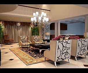 Luxury Duplex European Living Room 5135