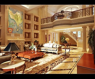 Luxury Duplex European Living Room 5161