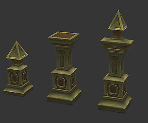 Low Poly Pillar Set