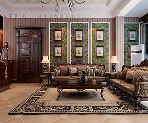 Luxurious concise European living room 5113