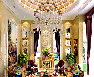 Deluxe European living room 1738