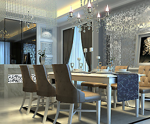 Luxury fashion European restaurant 1844
