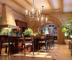 Luxury fashion European restaurant 1845