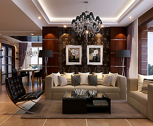 Deluxe modern living room, 1803