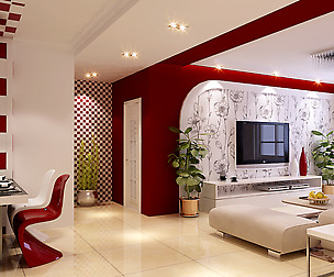 Deluxe modern living room 1804