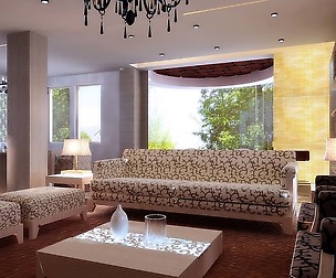 Deluxe modern living room 1827