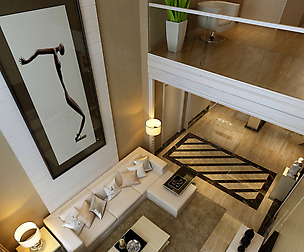 Deluxe modern living room 1841