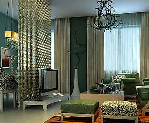 Deluxe modern living room 1856