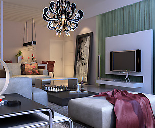 Deluxe modern living room 1859
