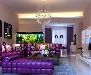 The luxurious modern living room is 1860