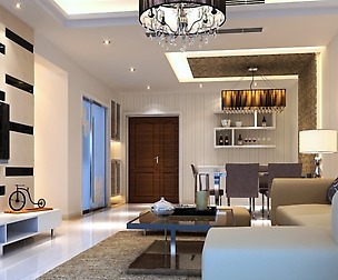 Deluxe modern living room 1877