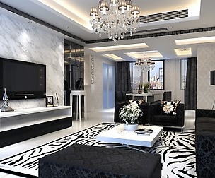 Deluxe modern living room 1878