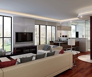 Deluxe modern living room 1880