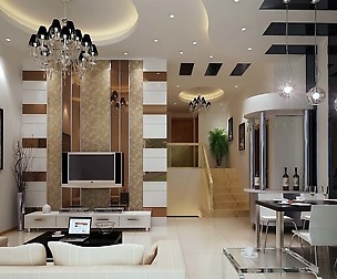 Deluxe modern living room 1884