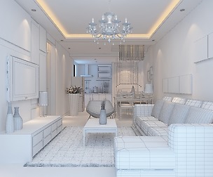 Deluxe modern living room 18106