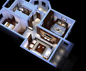 Home decoration - bird-eye view 01