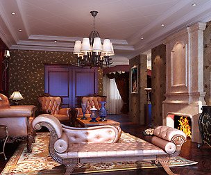 Simple and retreat European living room 1770