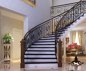 European living room stairs 1710
