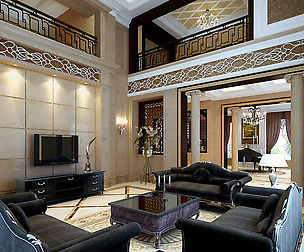 Stylish double European living room 1740