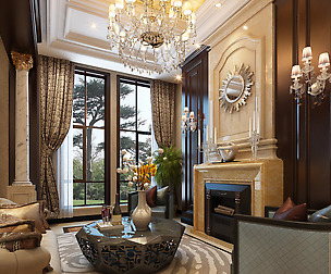 Stylish luxury home decoration - living room 6101