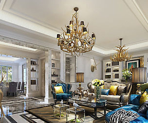 Stylish luxury home decoration - living room 6103