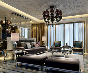 Stylish luxury home decoration - living room 6106