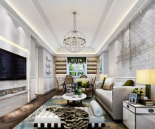 Stylish luxury home decoration - living room 6108