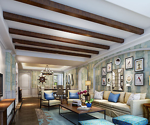 Stylish luxury home decoration - living room 6109