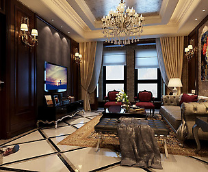 Stylish luxury home decoration - living room 6111