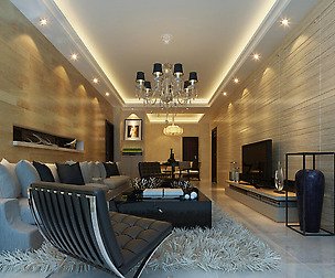 Stylish luxury home decoration - living room 6126