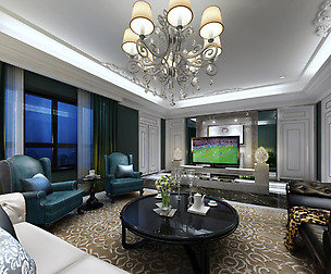 Stylish luxury home decoration - living room 6128