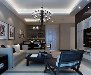 Stylish luxury home decoration - living room 6131