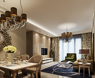 Stylish luxury home decoration - living room 6138