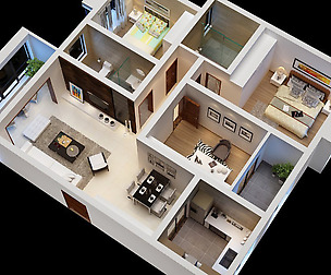 Stylish luxury home decoration - living room 6143