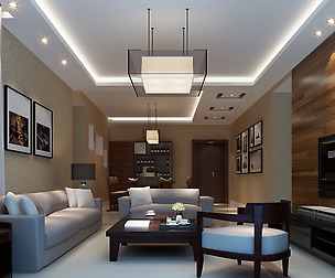 Stylish luxury home decoration - living room 6238