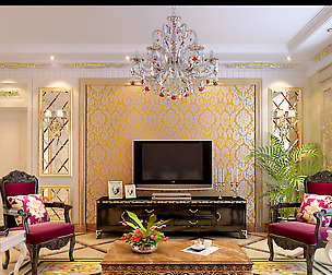 Style concise European living room 1705