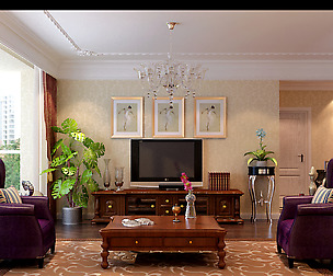 Style concise European living room 1706